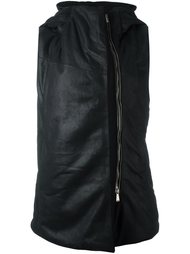 hooded sleeveless biker jacket 10Sei0otto