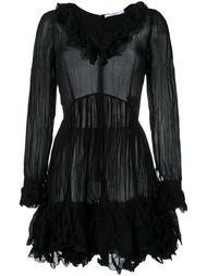 жатое платье с оборками Givenchy