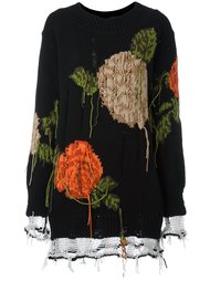 свитер с цветочным принтом   MSGM