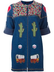 декорированное джинсовое платье  Manish Arora