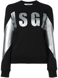 толстовка с принтом логотипа   MSGM