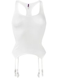 'Bellevue' tank top suspenders Maison Close
