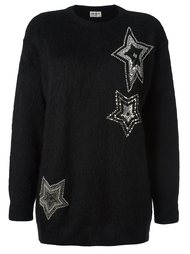 вязаный декорированный свитер  Saint Laurent