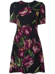 расклешенное платье с принтом тюльпанов Dolce &amp; Gabbana