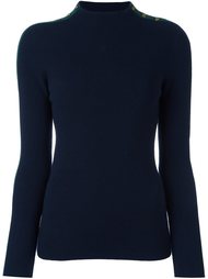 shoulder detailing ribbed pullover Tory Burch