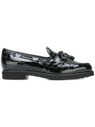 лоферы с эффектом крокодиловой кожи Tod's