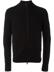 high neck ribbed cardigan Michael Kors