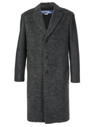 однобортное пальто с контрастными рукавами Junya Watanabe Comme Des Garçons Man