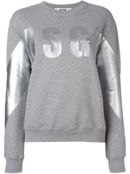 толстовка с принтом логотипа   MSGM