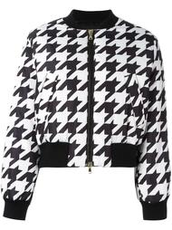 куртка-бомбер с узором в ломаную клетку Boutique Moschino