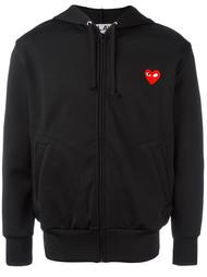 embroidered heart hoodie Comme Des Garçons Play
