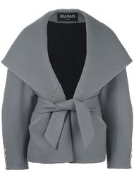 пальто с воротником-шалька Balmain