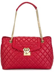большая стеганая сумка на плечо Love Moschino