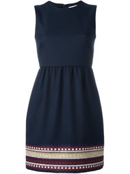 расклешенное платье с контрастной окантовкой Red Valentino