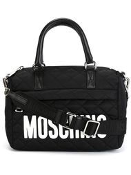 стеганая сумка-тоут с логотипом Moschino