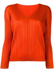 джемпер с V-образным вырезом Pleats Please By Issey Miyake