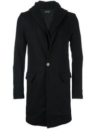 однобортное пальто с капюшоном Andrea Ya'aqov