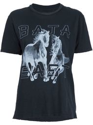 футболка с принтом лошадей Baja East