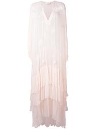 длинное многоярусное платье Chloé