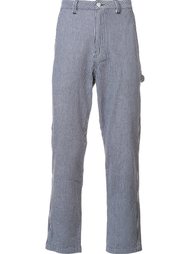 укороченные полосатые брюки  Stussy