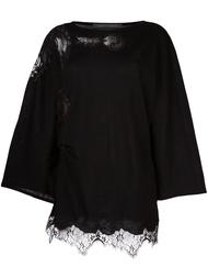 cut-off detailing flared blouse Alberta Ferretti