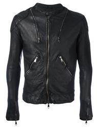 zipped leather jacket Giorgio Brato