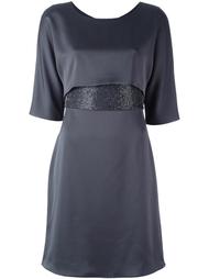 beaded waist satin dress Armani Collezioni