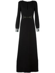 длинное платье с вырезом-лодочка Roberto Cavalli