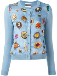 кардиган с рисунком в виде драгоценностей Moschino