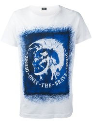футболка с принтом индейца Diesel
