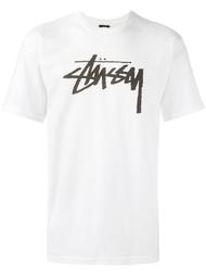 logo print T-shirt Stussy