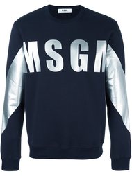 толстовка с принтом логотипа MSGM