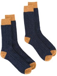twin pack knit socks Roberto Collina
