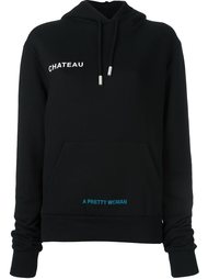 'chateau' print hoodie Off-White
