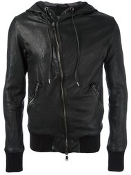 hooded leather jacket Giorgio Brato