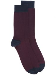 двухцветные носки  John Smedley