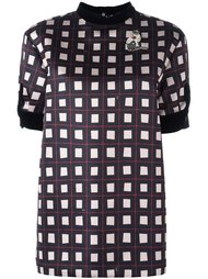 embellished square pattern top Nº21