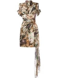 плиссированное платье с цветочным рисунком Christopher Kane