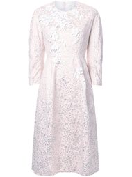 декорированное расклешенное платье Delpozo