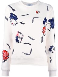 embroidered sweatshirt MSGM