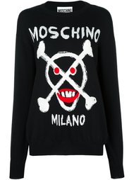 skull logo jumper Moschino