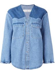 джинсовая рубашка без воротника Golden Goose Deluxe Brand