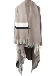 sleeveless fringed poncho Erika Cavallini
