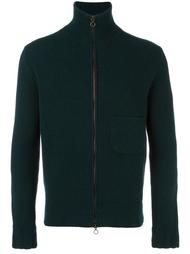 ribbed zip through cardigan Boglioli