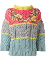 свитер с цветочной вышивкой  Antonio Marras