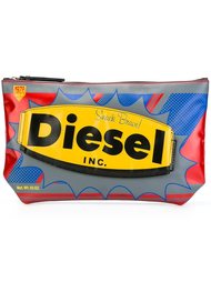 клатч с логотипом на молнии Diesel