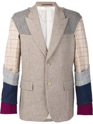 plaid contrast sleeve blazer Comme Des Garçons Homme Plus