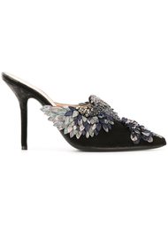 декорированные мюли Alberta Ferretti