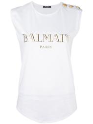 футболка с логотипом Balmain