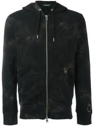 толстовка с капюшоном и эффектом потертости Diesel